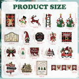 TAKEALOOKO Christmas Tiered Tray Decor Set - 24Pcs Wooden Signs Snowman Gnome Truck Ornaments, Family Party Rustic Farmhouse Holiday Decorations for Table Shelf Centerpiece Xmas Home TAKEALOOKO