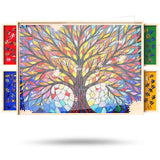 Puzzle Board with Drawers and Cover Rotatable 360-Degree Wheels 1000 Pieces Lightweight Portable Wooden Puzzle Table for Adults Kids 30'' x 22'' PETAZA