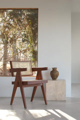 Klarel Chandigarh Armchair Chair, Traditional Teak Klarel