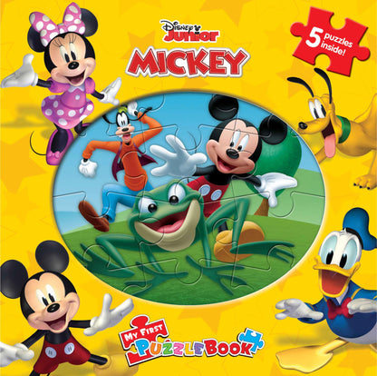 Disney Mickey My First Puzzle Book - Jigsaw Puzzles for kids, 10-page board book, 5 puzzles to enjoy