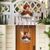 MXJSUA Cute Christmas Fairy Special Shaped Hanging Diamond Painting Art Kits for Adults, Crystal Rhinestone Acrylic Gem Art Pendant Ornaments Kit for Home Decor and Gift 7.87 * 7.87 Inch MXJSUA