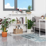 HDANI Console Table, Narrow Entryway Table, 3 Tier Metal Hallway Table, 9.8''Dx31.5''Wx29.7''H(White) HDANI