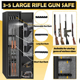 KAER 4-5 Gun Safes for Home Rifle and Pistols,Gun Safes,Shotgun Rifle Safe,Gun Safes for Rifle and Shotguns,Long Gun Cabinets with Fingerprint/Digital Keypad/Removable Shelf for Rifles Safes KAER