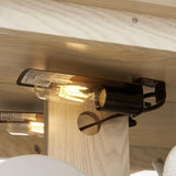 Farmhouse Display Curio Cabinet,Lighted Corner Cabinet with Tempered Glass Door & 2 Glass Shelves (E26 Light Bulb Included) YiaFurio