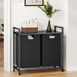 Kitstorack Laundry Basket Organizer, Laundry Hamper with Shelf & 2 Pull-Out Removable Bags, Dirty Clothes Hamper Organizer for Laundry Room Bathroom and Dorm, 2 x 11.8 gallons (44.5L) Kitstorack