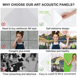 Tutmyrea Art Acoustic Panels, 48"X32" Self-adhesive Sound Proofing Padding, 8 Pack Acoustical Soundproof Wall Panels, Decorative Sound Absorbing Panels for Home & Office (Mountain Tree) Tutmyrea