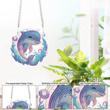 AiYuanzsh DIY 5D Dolphin Diamond Art Painting Hanging Sign Kits Special Shaped Diamond Art Window Hanging Ornament Pendants Home Garden Wall Door Hanging Kits Gift, HGJ152 AiYuanzsh