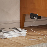 AFI, Santa Fe Queen Murphy Bed Chest with 6" Mattress & Built-in USB Charger, Light Toffee AFI