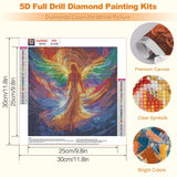 MEIYUDA Diamond Painting Kits for Adults, DIY Angel Diamond Art Kits for Adult Beginners, 5D Rainbow Angel Round Full Drill Gem Art Crafts for Home Wall Decor Present 12x12inch MEIYUDA