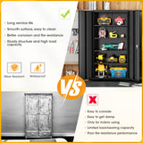 Greenvelly 72" H Metal Garage Storage Cabinet with 2 Doors and 4 Adjustable Shelves, Black Metal Cabinet with Lock, Metal Tool Cabinet for Office,Home, Garage, Gym, School Greenvelly
