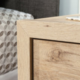 Sauder Pacific View 1-Drawer Night Stand, L: 21.5" x W: 17.48" x H: 25.83", Prime Oak finish Sauder