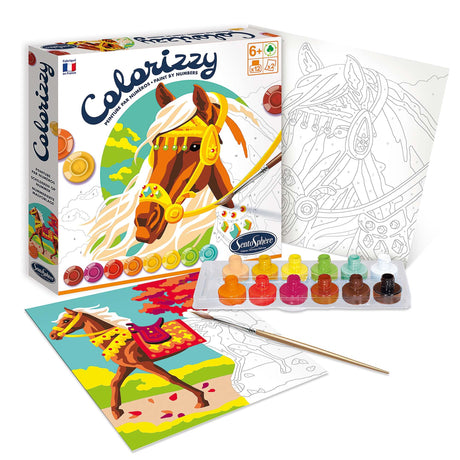 Sentosphère Colorizzy Horses Paint by Number Kit Sentosphère
