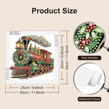 Stalente Diamond Painting Kits for Adults Christmas Train, 5D Special Shape Diamond Art Kits for Beginners, Crystal Rhinestones Diamond Painting for Home Wall Decoration Gift 12×12inch Stalente