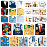 45 Set Father's Day Card Making Kits for Kids, Father's Day Shirt DIY Crafts, Bulk Father's Day Handmade Crafts for Classroom. (Father 45) Sereliy
