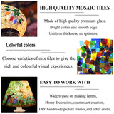 Csdtylh 1100 Pcs Mosaic Tiles, Glass Mosaic Tiles for Crafts Bulk, Stained Mosaic Glass Pieces, Mosaic Supplies for Home Decoration, Art Crafts, DIY Projects, Transparent (Mixed Shape) Csdtylh
