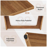 Tribesigns 70.87-Inch Executive Computer Desk: Large Home Office Desk with Solid Wooden Pedestal, Industrial Wood Study Writing Table, Workstation Business Furniture, Walnut Tribesigns