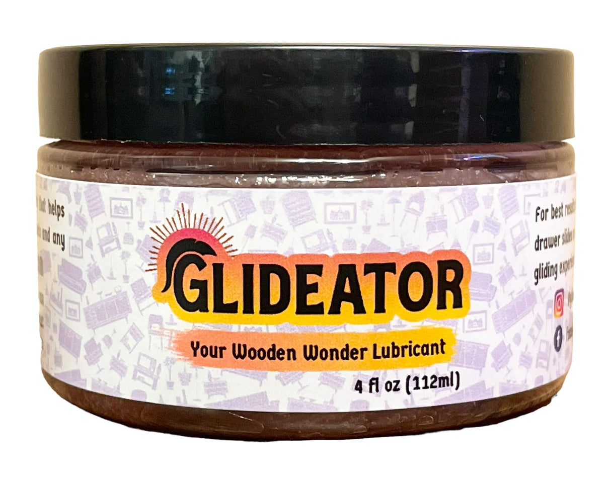 Glideator Wood Lubricant for Drawers, Doors, Hinges and More! DIY (4 oz) Glideator