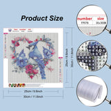 PFFNGPEN Diamond Painting Kits for Adults, 5D DIY Blue Bird Diamond Art Kits for Beginners, Full Drill Round Diamond Art for Home Wall Decor, Wreath, 12x12 inch PFFNGPEN