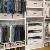 BOLUO Closet Drawers White 3 Drawer Dresser for Closet Organizers and Storage Bedroom Dorm Modern BOLUO