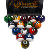 Billmart Billiard Balls Set 16 Pool Table Balls (Black Marble Premium) Billmart