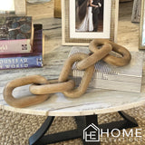 Product Elevations Wooden Chain Link Decor - 21" Long Decorative Knot for Shelf Decor - Natural Wood Chain Decor for Coffee Table - Modern Farmhouse & Rustic Housewarming Gift (Light Brown) Product Elevations