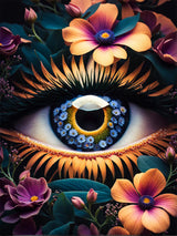 Meothan Eye Diamond Painting Kits for Adults Eyes Diamond Art Kits for Adult Beginners Full Round Drill Flower Diamond Art Painting Gem Art Kits for Home Wall Decor (16x12 inch) Meothan