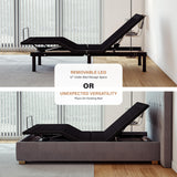 EGOHOME Split King Adjustable Bed Frame and 14 inch Memory Foam Mattress, Wireless Remote Adjustable Bed Base with 12" Metal Legs and Head and Foot Incline, Zero Gravity, Easy Assembly MLILY