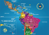 Latin America & Caribbean Map Puzzle – Map of South America – Jigsaw Puzzle-Educational History – 100 Piece Puzzles –The New World Continent – Mexico | Brazil | Chile | Peru | Colombia | South America THE BANTU SUN