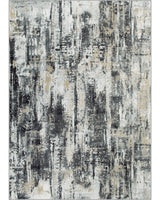 8x10 Area Rugs Washable Rug: Large Modern Abstract Living Room Rug Soft Anti-Skid Thin Carpet Indoor Floor Non-Shedding Carpets for Bedroom Dining Farmhouse Nursery Home Office Black Grey Gold Gent drizz