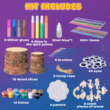 JoyRapt Wooden Painting Kits,Glow in The Dark,Arts and Crafts Supplies for Kids,Creative Crafts Birthday Gifts for Girls Boys Age 8-12,Home Handmade Decorations JoyRapt