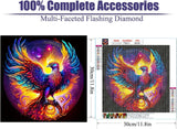 JFYHAB Phoenix Diamond Art Kits for Adults,DIY 5D Fire Phoenix Diamond Painting Kits for Beginners, Round Full Drill Diamond Dots Paintings,Diamonds Pictures Gem Art Crafts Home Decor 12x12 inch JFYHAB