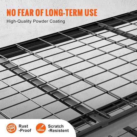 KOKEBREN 2500 Lbs Capacity Heavy Duty Garage Shelving, 48x18x72 Inch 5-Tier Metal Wire Shelves, Adjustable Industrial Storage Rack for Garage, Basement, Warehouse Organization KOKEBREN