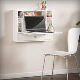 SEI Furniture Willingham Wall Mount Folding Desk, White SEI Furniture