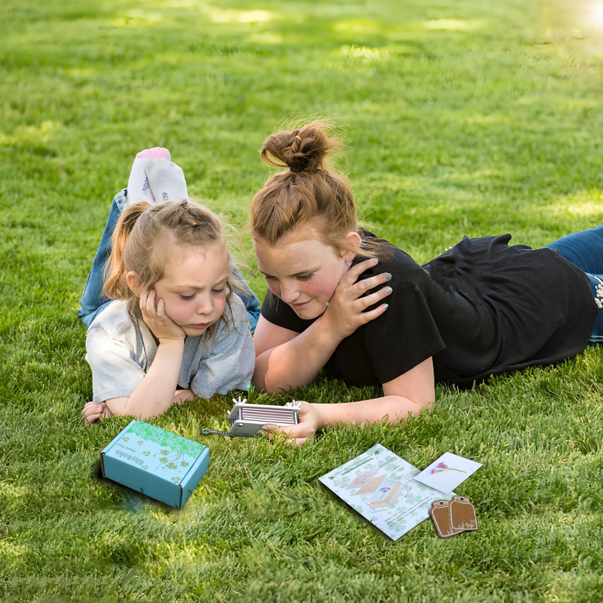 Rhykoka Pocket Flower Press, 6 Layers Mini Flowers Press Kit, Micro Flower Pressing, Portable Small Leaf Petal Preservation for Arts and Crafts Lovers (Silver) Rhykoka