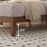 Natulliy Queen Bed Frames,Wood Platforms Bed with Wooden Slats Support,No Box Spring Needed,Easy Assembly,Queen,Pine Natulliy