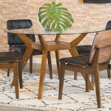 Coaster Furniture Paxton Mid Century Modern Wood Table Base Only Glass Top Sold Separately Nutmeg Brown 122180 Coaster Home Furnishings