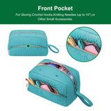 KarSyon Crochet Yarn Bag Knitting Bag Storage for Crocheting Accessories Crochet Hook Case Organizer Gift for Crochet Lovers (Teal), K3201 KarSyon