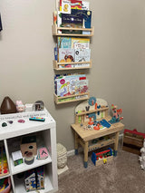 Burlywood Floating Shelves Set of 4 - 15.7 Inch Versatile Kids Bookshelf for Home Décor Gneric