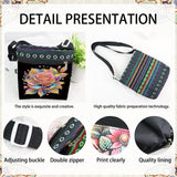 ARTopet DIY Diamond Art Painting Canvas Crossbody Bag Black Ethnic Minority Shoulder Purses Beach Bag Special Shaped Crystal by Numbers Mosaic Kits for Women Travel-Colorful Rose ARTopet