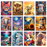 OXYSURE 12 Pack Diamond Painting Kits for Adults,Animal Cat Diamond Painting Set for Gift Home Wall Decor - 5D DIY Craft Kit with Diamonds OXYSURE