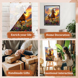 MAXBYE Horse Paint by Numbers Kit for Adults Beginner with Wooden Frame, Paint by Number Kit on Canvas, Adults' Paint by Number Kits DIY Oil Painting Kits for Gift Home Wall Decor 12x16In MAXBYE