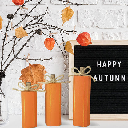 3 Pcs Wooden Fall Thanksgiving Decor Fall Tiered Tray Decor Wood Firework Fall Centerpieces Decorations Farmhouse Tabletop Block Sign for Fall Thanksgiving Autumn Decor (Pumpkin) - WoodArtSupply