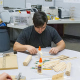 Pitsco Education True Scale House Framing Kit, Balsa Wood Model Home with Standard Two-Bedroom Layout and Truss or Hipped Roof, Dimensioned Lumber, DIY Model House Kit for Ages 14 and up Pitsco Education