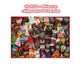 King of Horror Collage Puzzle for Adults Inspired by Stephen King | Difficult 1000 Piece Jigsaw Puzzle Toy | Interactive Brain Teaser for Game Night | 28 x 20 Inches Toynk