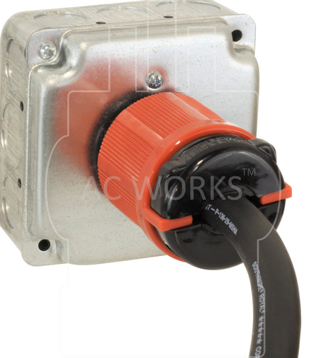 AC WORKS NEMA L6-30 Rubber SOOW 10/3 Extension Cord (100FT) AC WORKS
