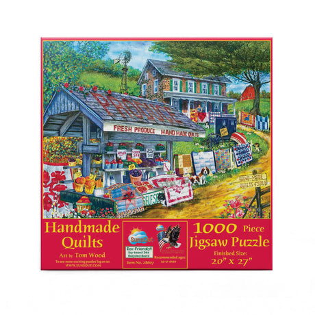 SUNSOUT INC - Handmade Quilts - 1000 pc Jigsaw Puzzle by Artist: Tom Wood - Finished Size 20" x 27" - MPN# 28607 SunsOut