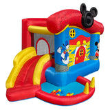 Funormous Disney Mickey Mouse Bounce House with Slide, Indoor Outdoor Inflatable Bouncy Castle Funhouse Ball Pit Plus Heavy Duty Air Blower Funormous