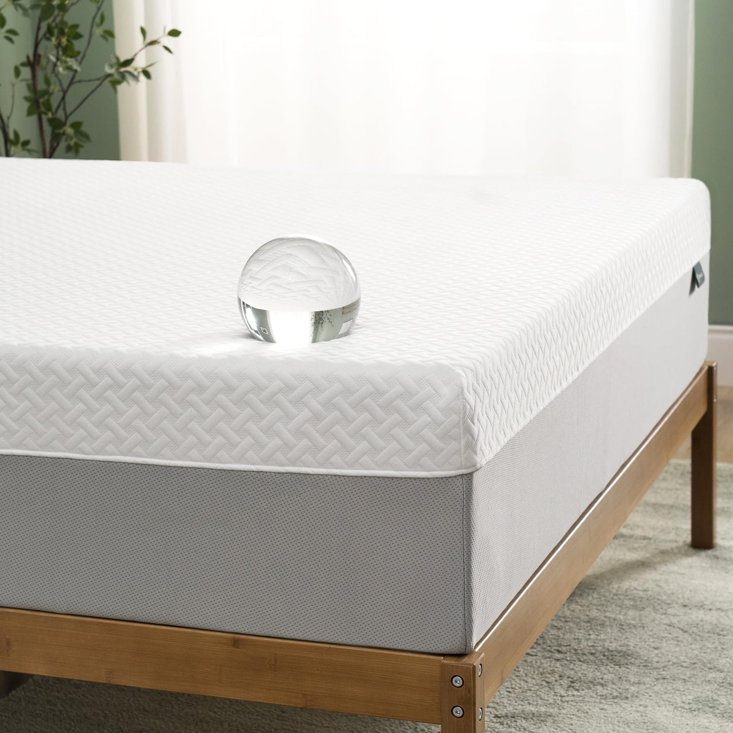 ZINUS 12 Inch Green Tea Essential Memory Foam Mattress [New Version], Queen, Fiberglass Free, Medium Feel, Breathable Airflow Memory Foam, Certified Safe Foams & Fabric, Mattress in A Box