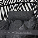 Grand patio Outdoor Egg Chair PE Wicker Wood Grain Finish Comfortable Conversation Chair with Olefin Cushion Oversized Lounger Chair with Stand for Porch, Backyard, Living Room - Dark Grey Grand patio