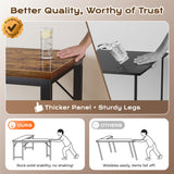 Huuger 63 Inch L Shaped Desk with Power Outlets and USB-C Port, 0.95 Inch Thicker Desktop, Reversible Computer Desk, Larger Office Corner Gaming Desk, Metal Frame, for Home Office, Study, Rustic Brown Huuger